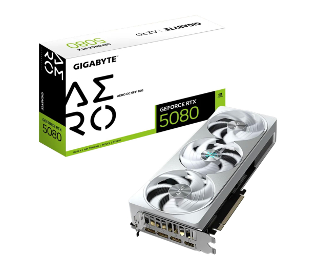 GIGABYTE GeForce RTX 5080 Aero OC 16GB GDDR7 DLSS4 GV-N5080AERO OC-16GD - 1309808 - zdjęcie